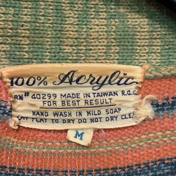 70s tribal/aztec print cardigan - Picture 6 of 8